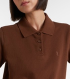 Saint Laurent Cassandre cotton piqué polo shirt