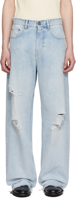 Photo: Golden Goose Blue Lived-In Effect Denim Jeans