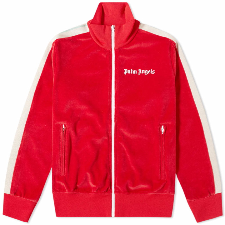 Photo: Palm Angels Chenille Track Jacket Red