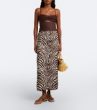 Cala de la Cruz Sei cutout linen top