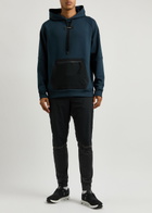 ON Logo Hooded Stretch-jersey Sweatshirt Navy