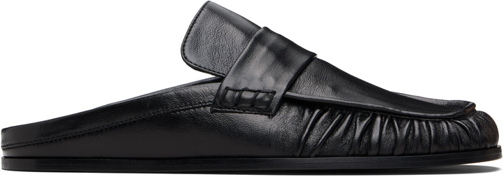 Photo: Jil Sander Black Moc Toe Loafers
