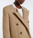 Victoria Beckham Double-breasted wool-blend blazer