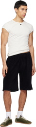 Courrèges Black Spongy Sports Shorts