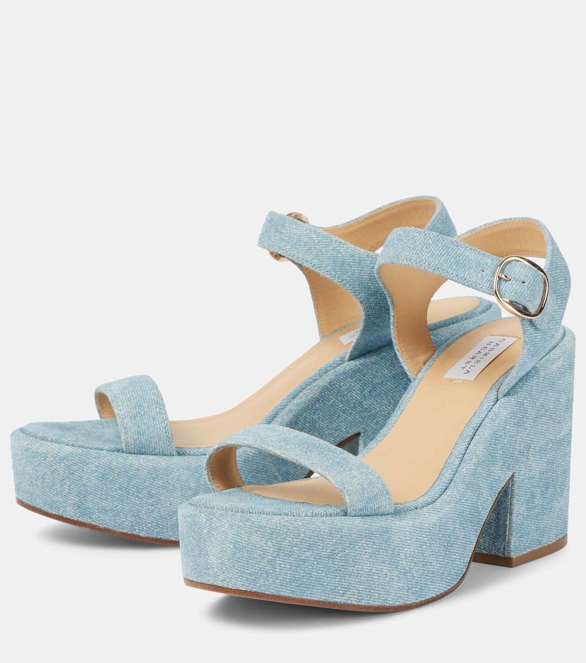 Gabriela Hearst Iman denim platform sandals