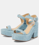 Gabriela Hearst Iman denim platform sandals