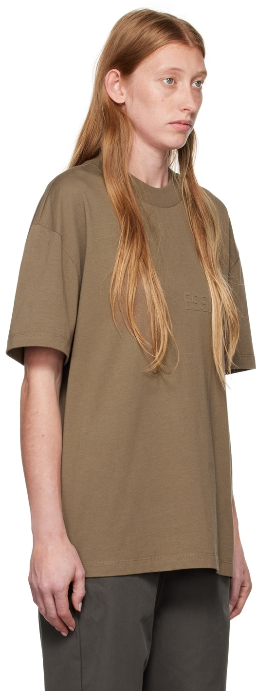 Essentials Brown Flocked T-Shirt Essentials