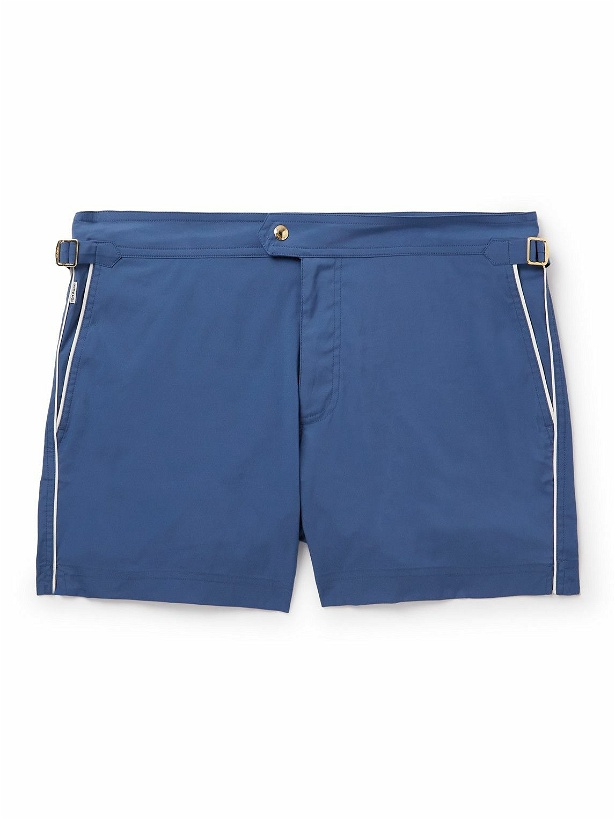 Photo: TOM FORD - Slim-Fit Short-Length Swim Shorts - Blue