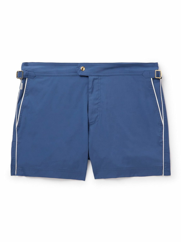 Photo: TOM FORD - Slim-Fit Short-Length Swim Shorts - Blue