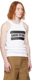 sacai White 'Know Future' Tank Top