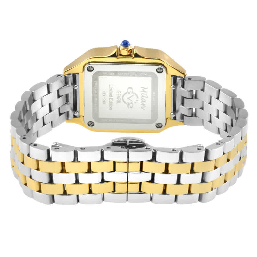 GV2 by Gevril Milan Quartz Diamond Black Dial Ladies Watch 121434B