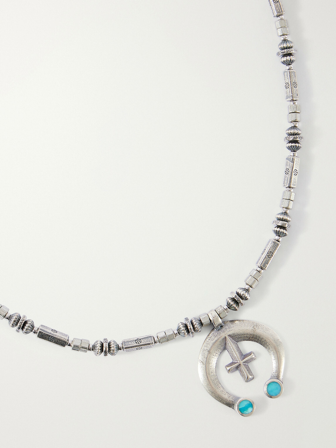 Peyote Bird - High Desert Sterling Silver Multi-Stone Necklace - Silver