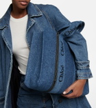 Chloe - Woody Large denim tote bag