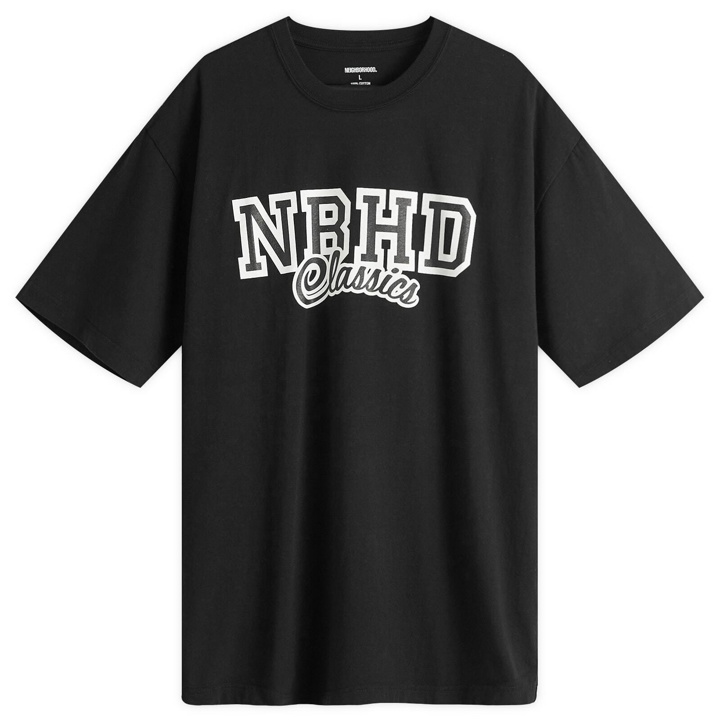 Photo: Neighborhood Men's 3 Printed T-Shirt in Black