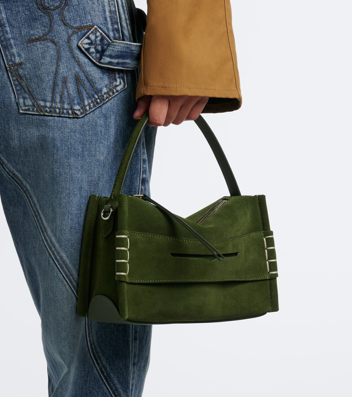 JW Anderson Loafer Small suede shoulder bag