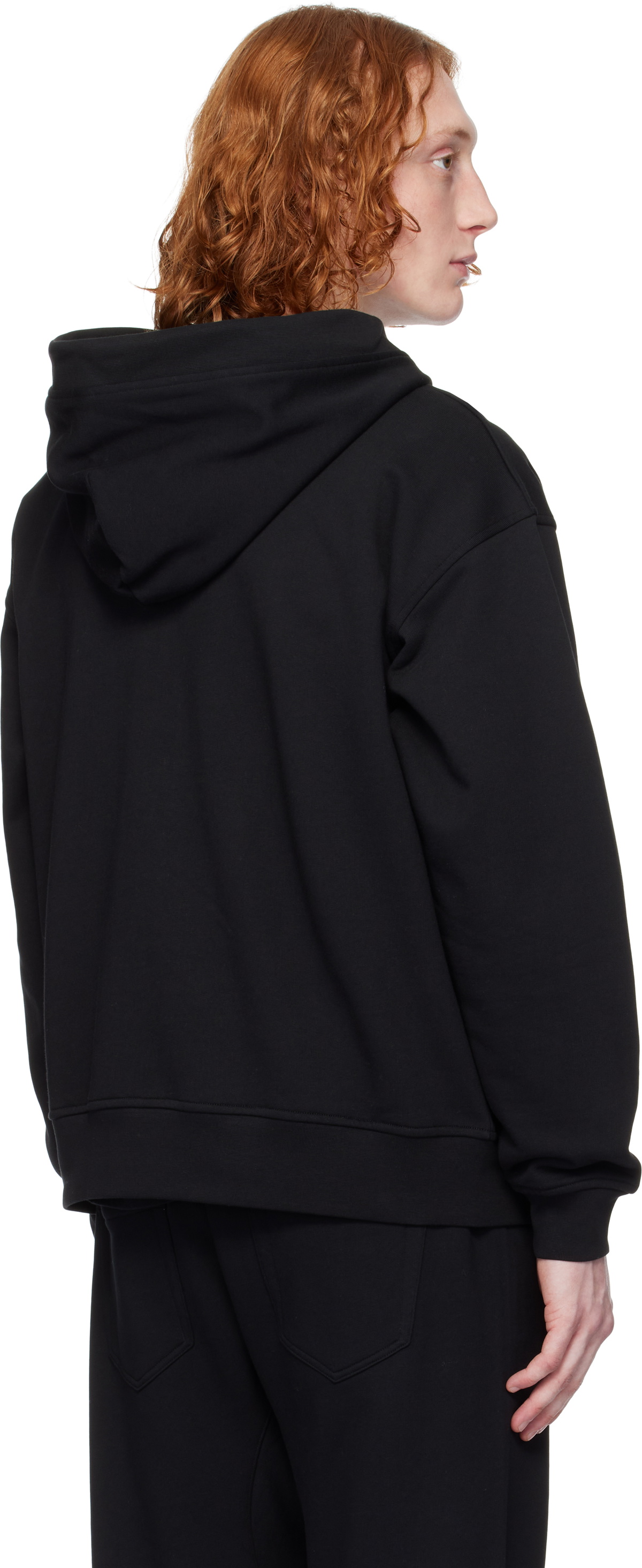 Vivienne Westwood Black Stencil Orb Rugged Zip Hoodie Vivienne