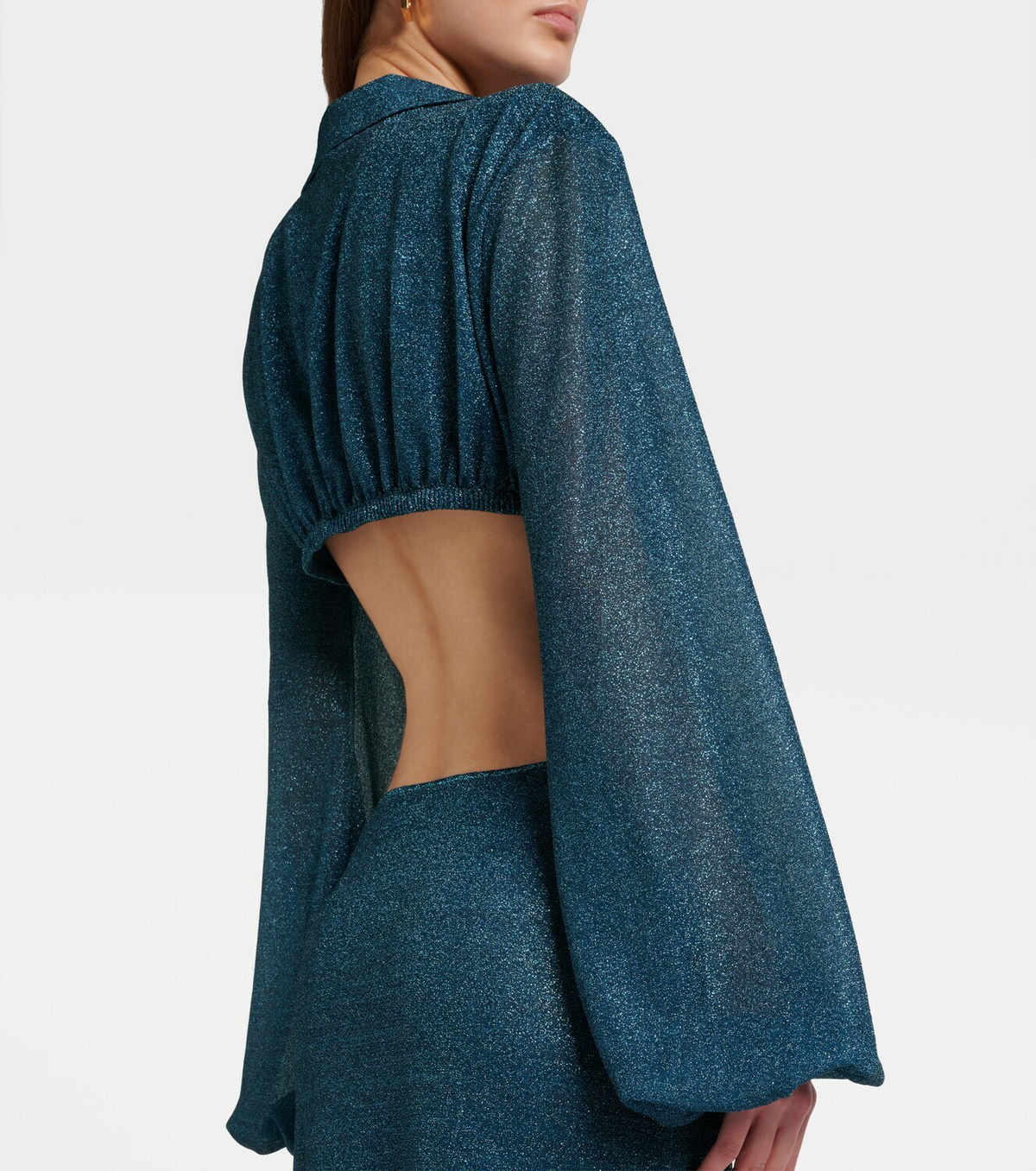 Oséree Lumière cutout ring-detail maxi dress