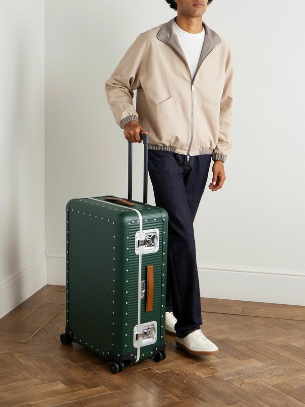 Photo: FPM Milano - Bank Spinner 76cm Leather-Trimmed Polycarbonate Spinner Suitcase