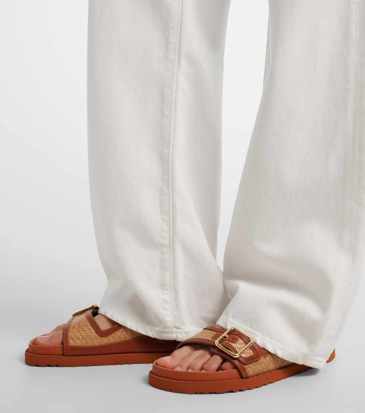Birkenstock 1774 Arizona leather-trimmed woven sandals
