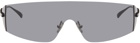Bottega Veneta Black Futuristic Shield Sunglasses