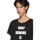 Ann Demeulemeester Black What Remains Is Future T-Shirt