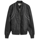 Alexander McQueen Men's Piping Harness Bomber Jacket in Black