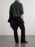 Needles - Piping Cowboy Straight-Leg Embroidered Woven Trousers - Black