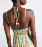 Camilla Sequined floral silk maxi dress