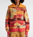 Alémais Palm Island jacquard cardigan