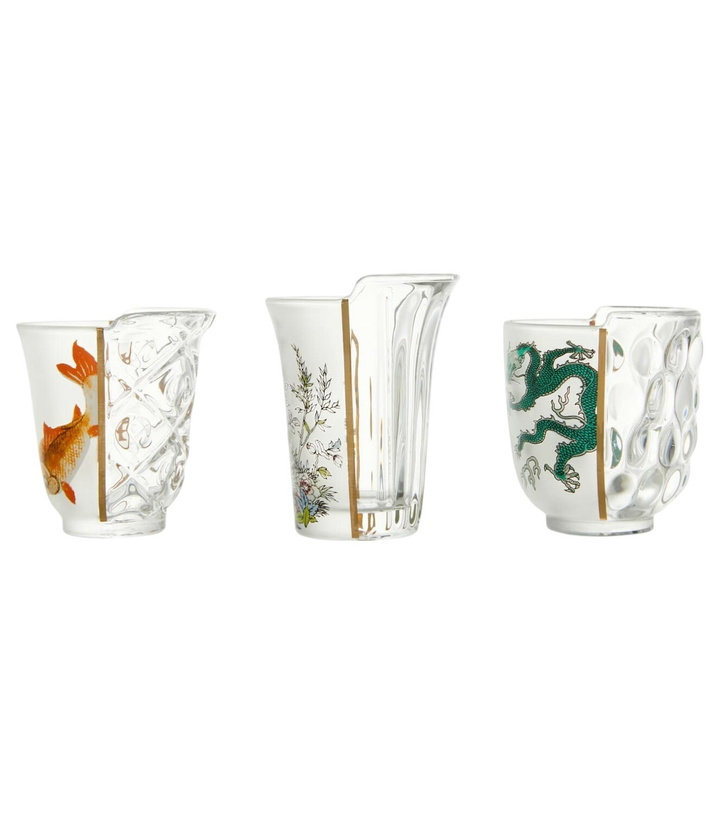 Photo: Seletti Hybrid Aglaura set of 3 glasses