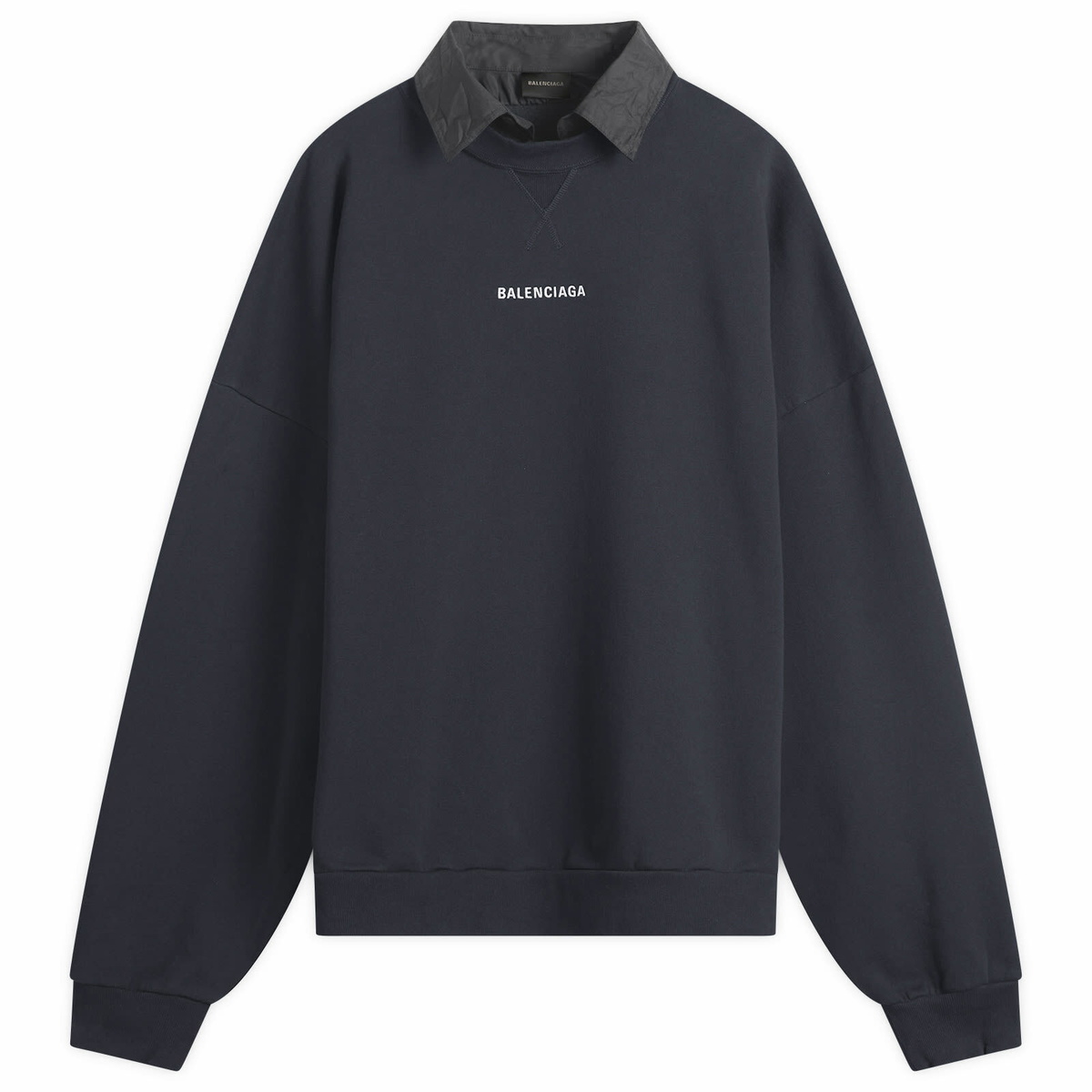 Balenciaga Black and White 3D Scribble Logo Turtleneck Balenciaga