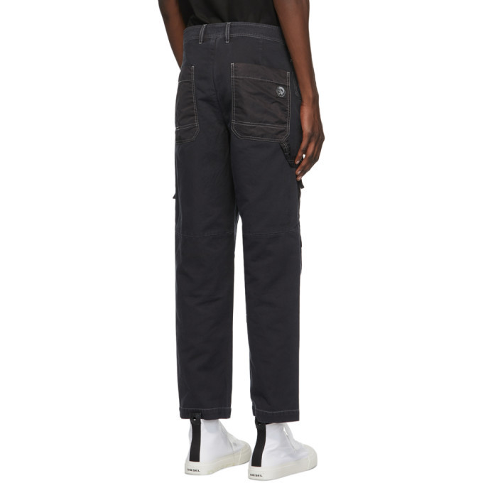 Diesel Black Twill P-Trent Trousers Diesel