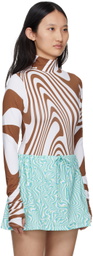 FENSI SSENSE Exclusive White & Brown Oraculo Bodysuit