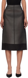 GIA STUDIOS Black Lucienne Midi Skirt