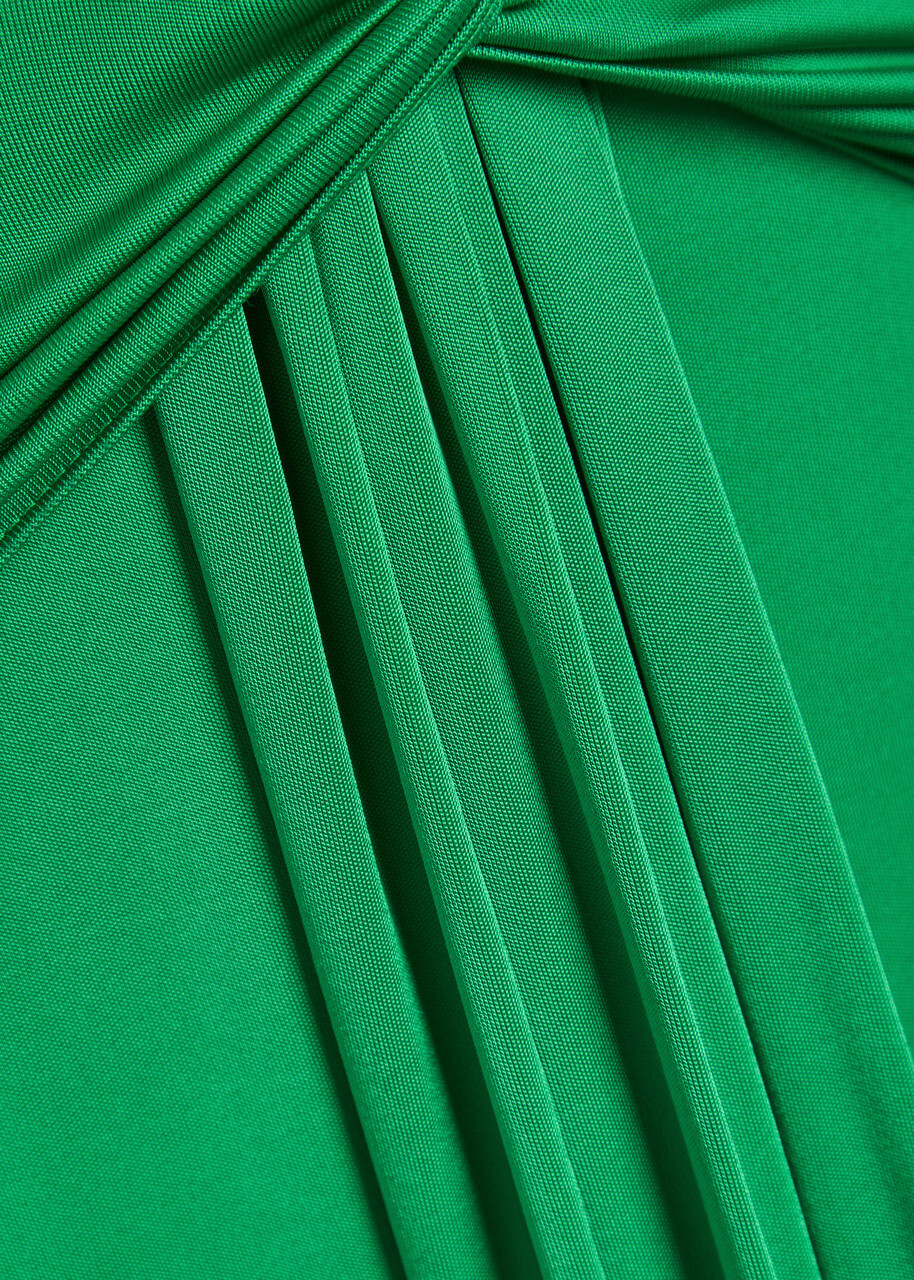 The New Arrivals Ilkyaz Ozel Amanda Stretch-jersey Maxi Dress Green