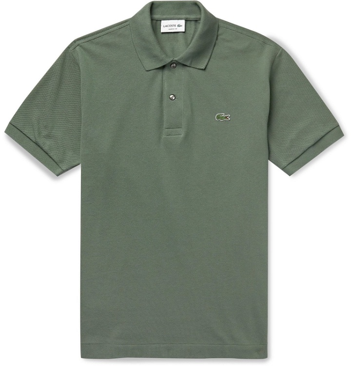 Photo: Lacoste - Cotton-Piqué Polo Shirt - Green