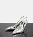 Dolce&Gabbana Lollo mirrored leather slingback pumps