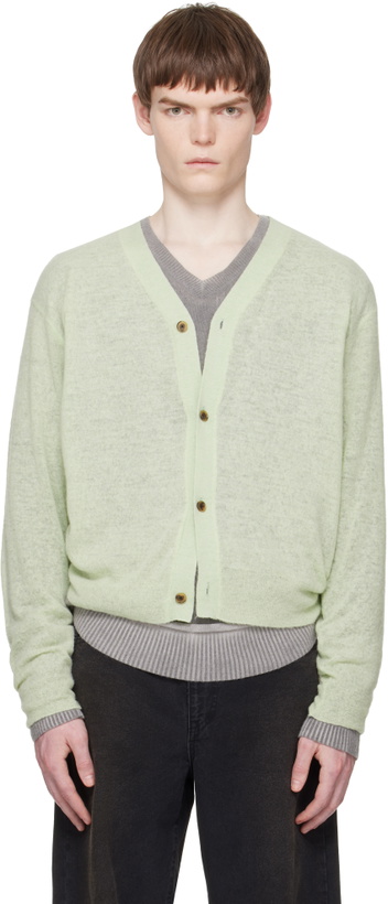 Photo: stein Green Knit V Neck Cardigan