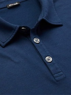 Kiton - Cotton and Cashmere-Blend Jersey Polo Shirt - Blue