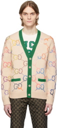 Gucci Beige Logo Cardigan