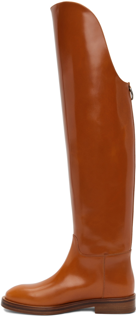 DURAZZI MILANO Tan Equestrian Boots