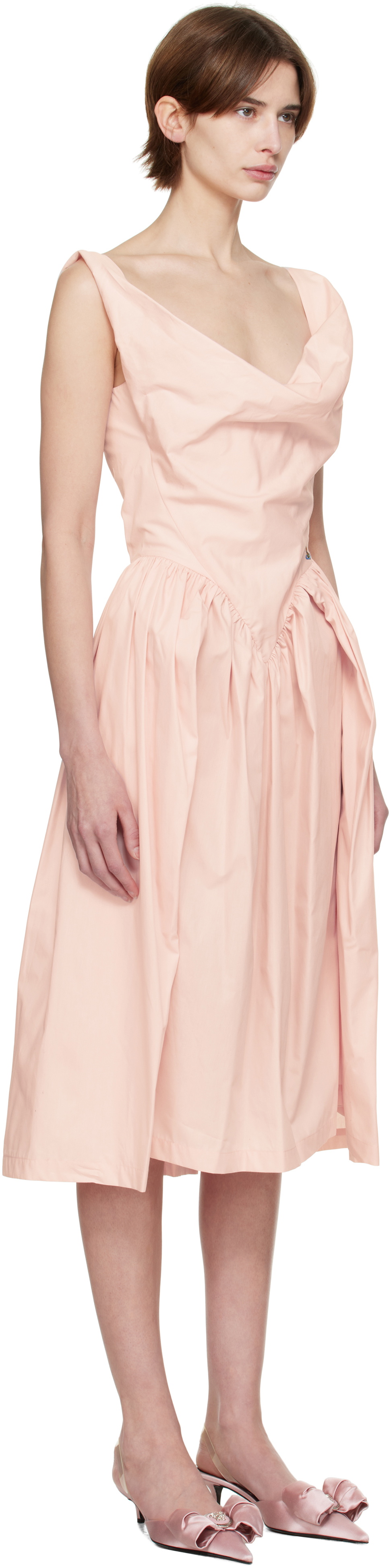 betsy and adam red dress Betsy & Adam Ruffle Prom Dress A25697