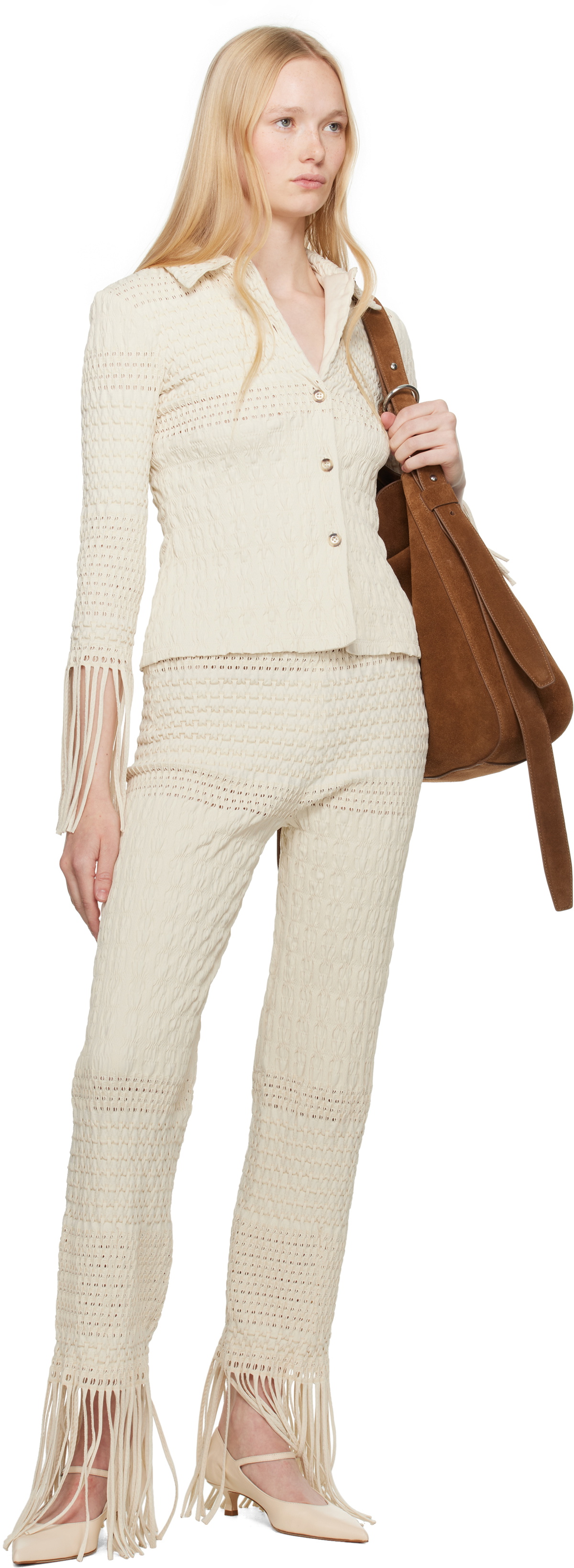 Nanushka Off-White Miciel Trousers