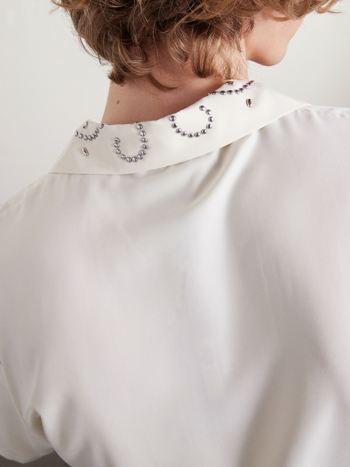 AMIRI - Studded Camp-Collar Woven Shirt - White