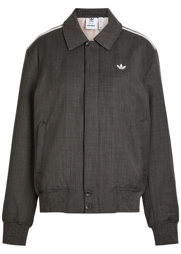 Photo: Adidas X Wales Bonner Quilted Wool-blend Jacket Dark Grey
