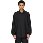 Fear of God Black Striped Wool Elastic Cuff Shirt