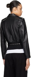 3.1 Phillip Lim Black Belted Leather Jacket