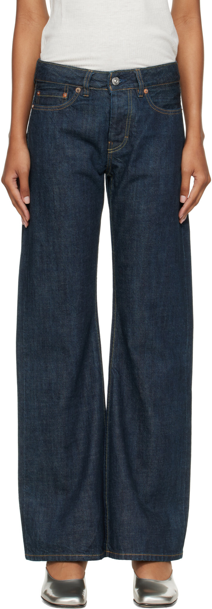 OUR LEGACY Blue Rover Cut Jeans