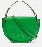 Ganni - Banner Saddle leather crossbody bag