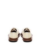 Loewe Bay Canvas And Calfskin Lace-up Shoes